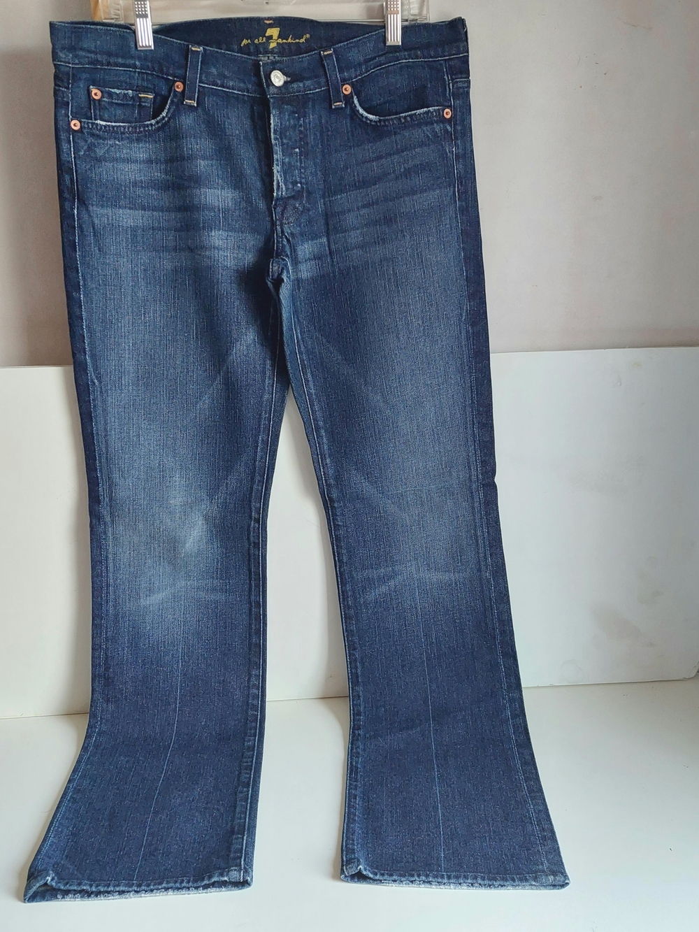 7 For All Mankind Dark Blue Bootcut  Jeans